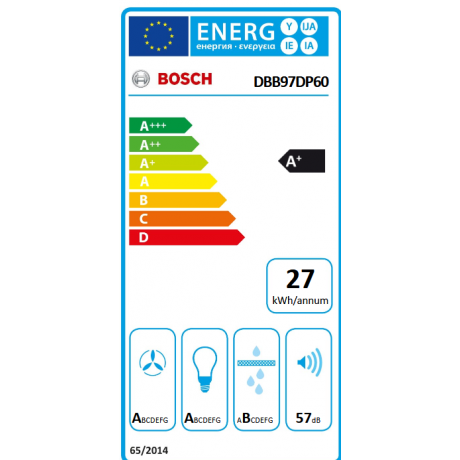 BOSCH DBB97DP60 Εντοιχιζόμενος απορροφητήρας Box 90 cm Matt black BOSCH DBB97DP60 Εντοιχιζόμενος απορροφητήρας Box 90 cm Matt black